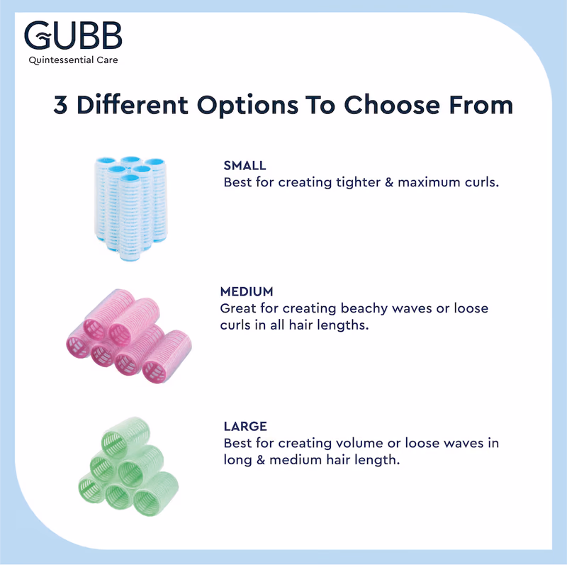 Gubb - Hair Roller Small - Set Of 6 Hair Curler