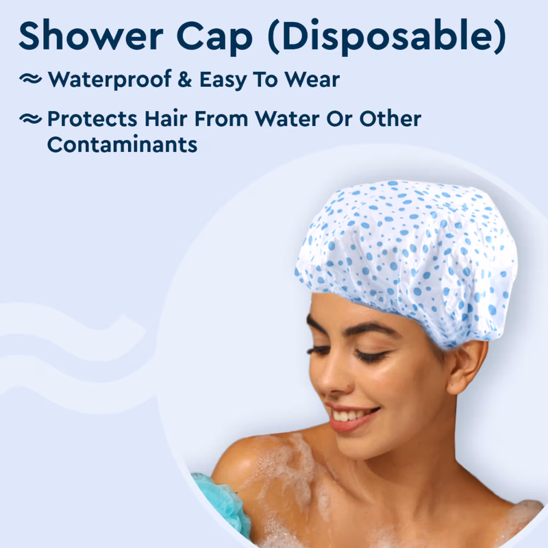 Gubb - Shower Cap Disposable-4 Caps Each (Pack Of 2)
