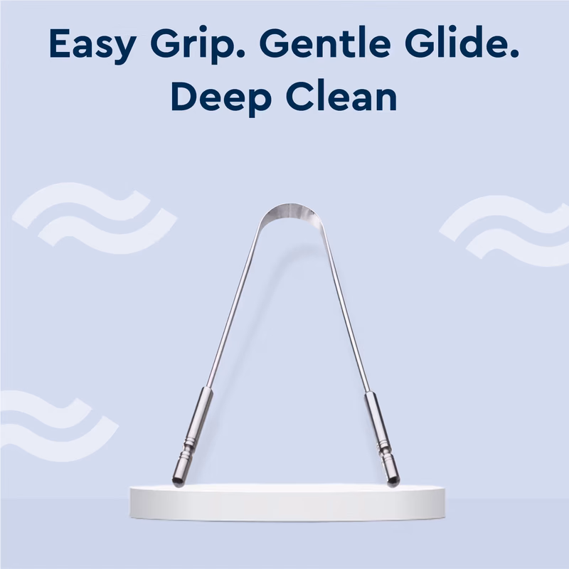 Gubb - Tongue Cleaner Metal - For Kids & Adults - Easy to Use, Ideal for travelling, U-shaped