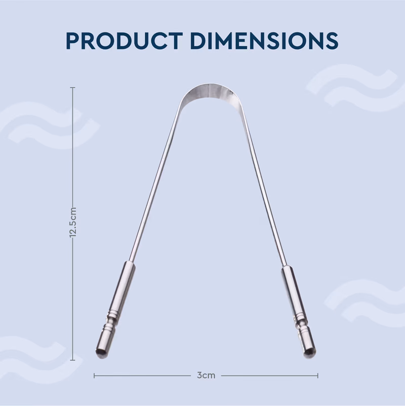 Gubb - Tongue Cleaner Metal - For Kids & Adults - Easy to Use, Ideal for travelling, U-shaped