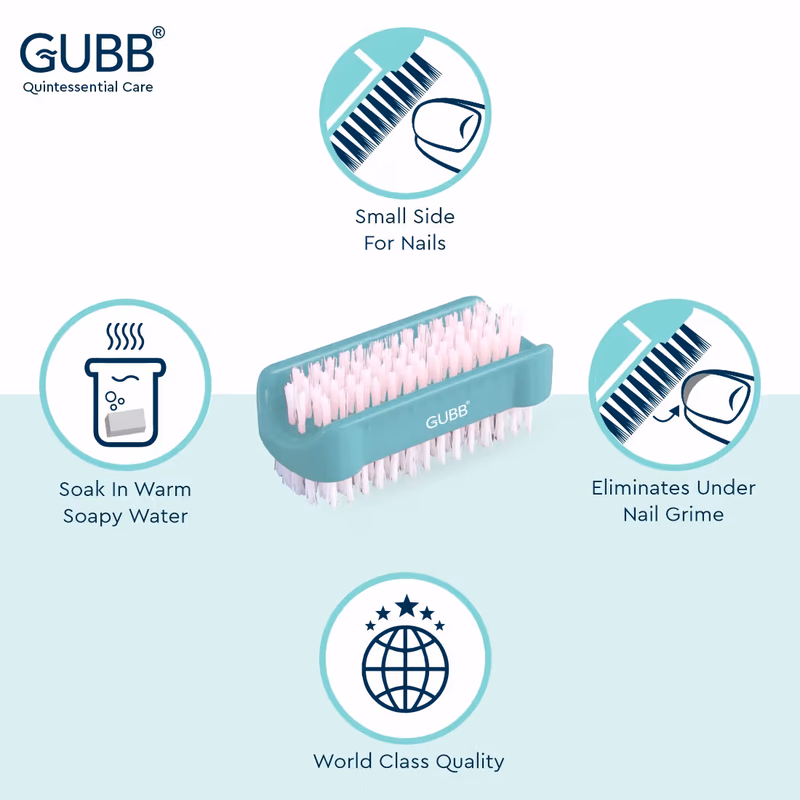 Gubb - Nail Cum Foot Cleaning Brush - 2 In 1