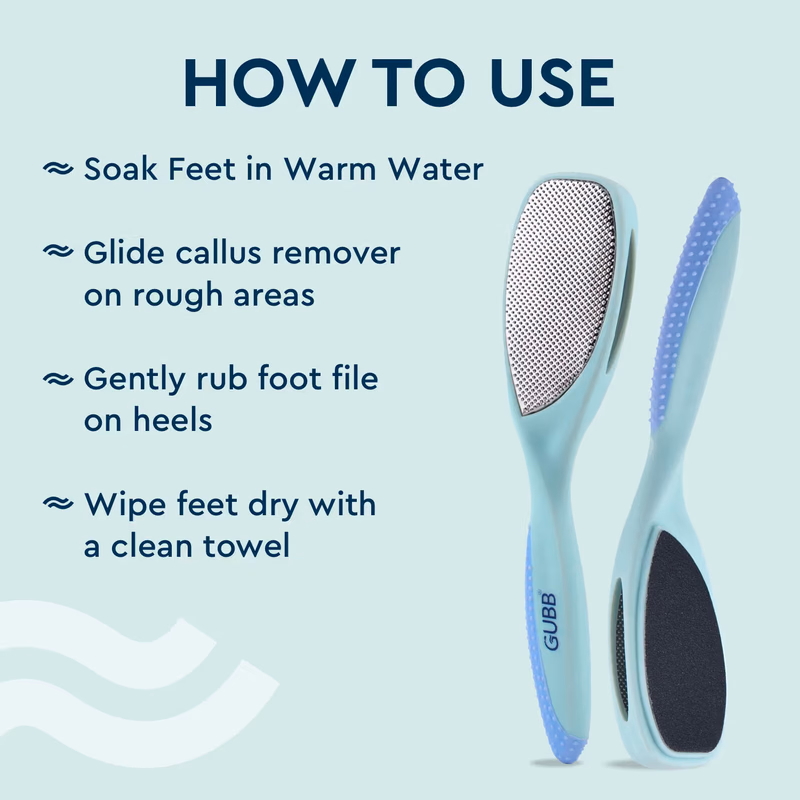 Gubb - 2 in 1-Callus Remover for Feet- Foot Scrubber for Dead Skin Remover, Smoother feet