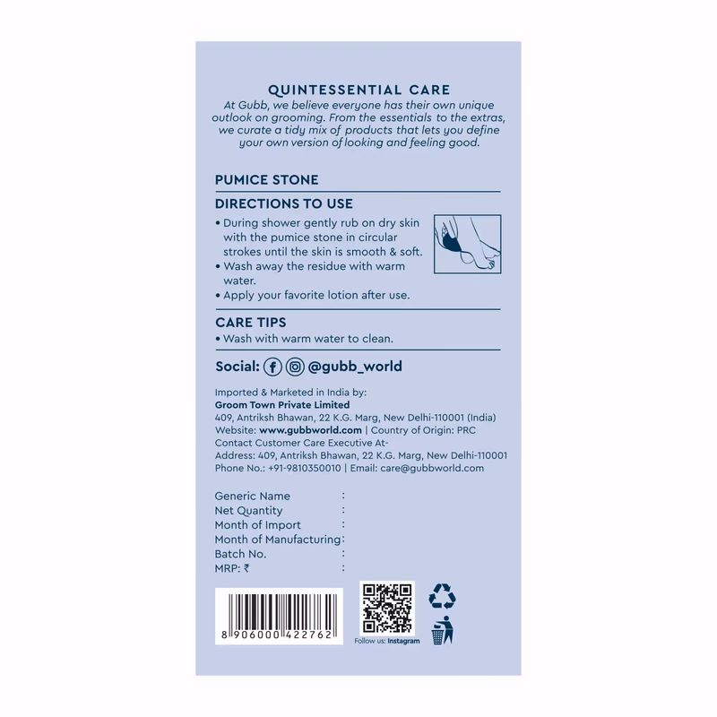 Gubb - Pumice Stone - For Foot Dead Skin Removal