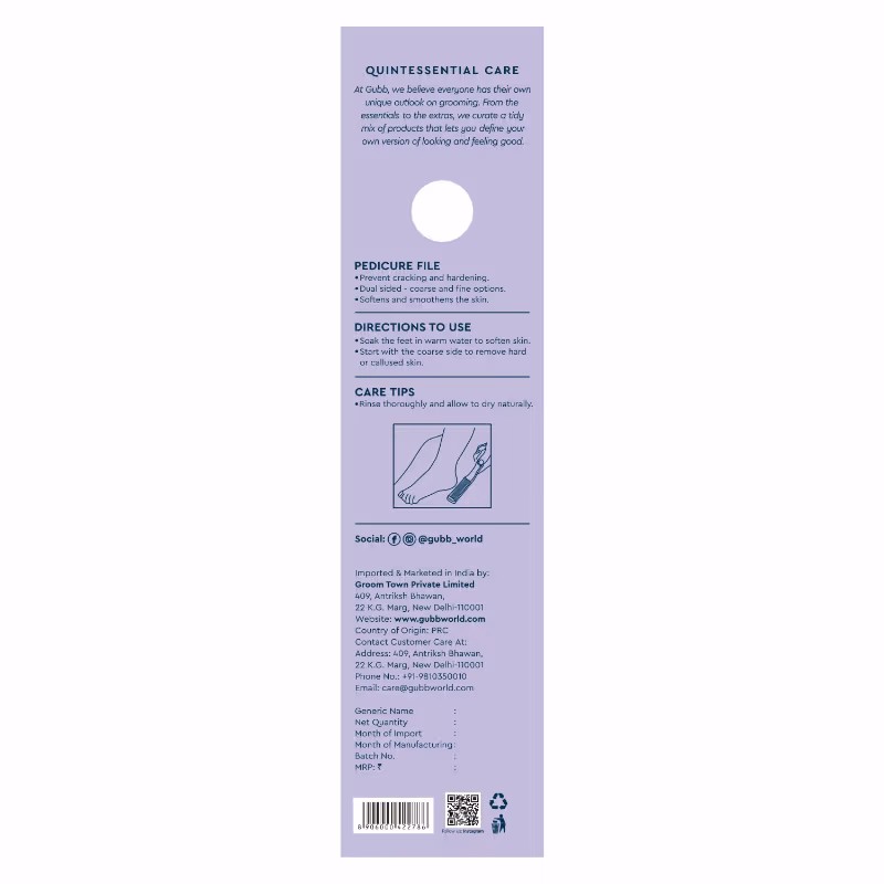 Gubb - Foot File For Dead Skin Removal,- Pedicure File For Feet