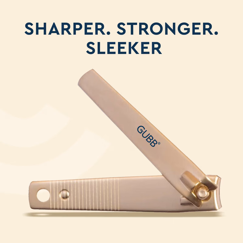 Gubb - Nail Clipper For Men & Women - Fits naturally, Cuts precisely, Easy to hold - Golden