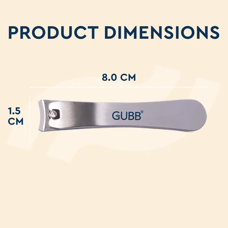 Gubb - Curved Nail Clipper - For Men & Women, - Stainless Steel Nail Cutter