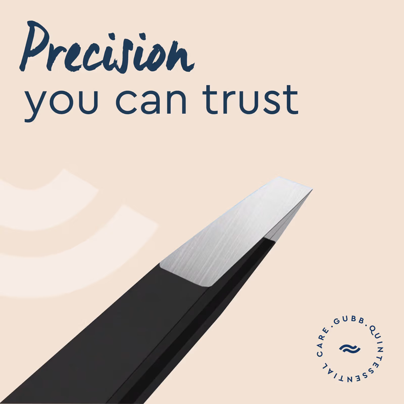 Gubb - Slant Tip Tweezer - For Eyebrows, Upper Lip,-  Facial Hair