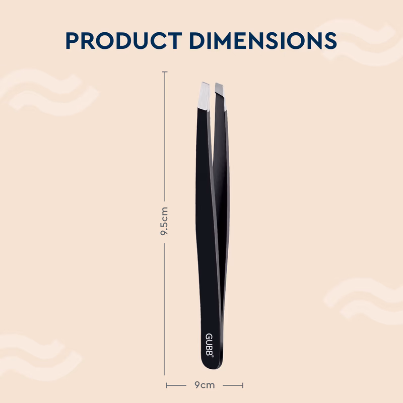 Gubb - Slant Tip Tweezer - For Eyebrows, Upper Lip,-  Facial Hair