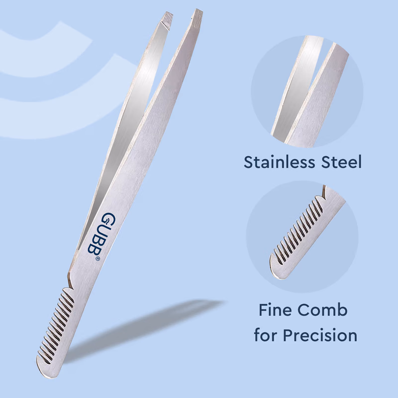 Gubb - Dual Function Tweezer - With Brow Comb