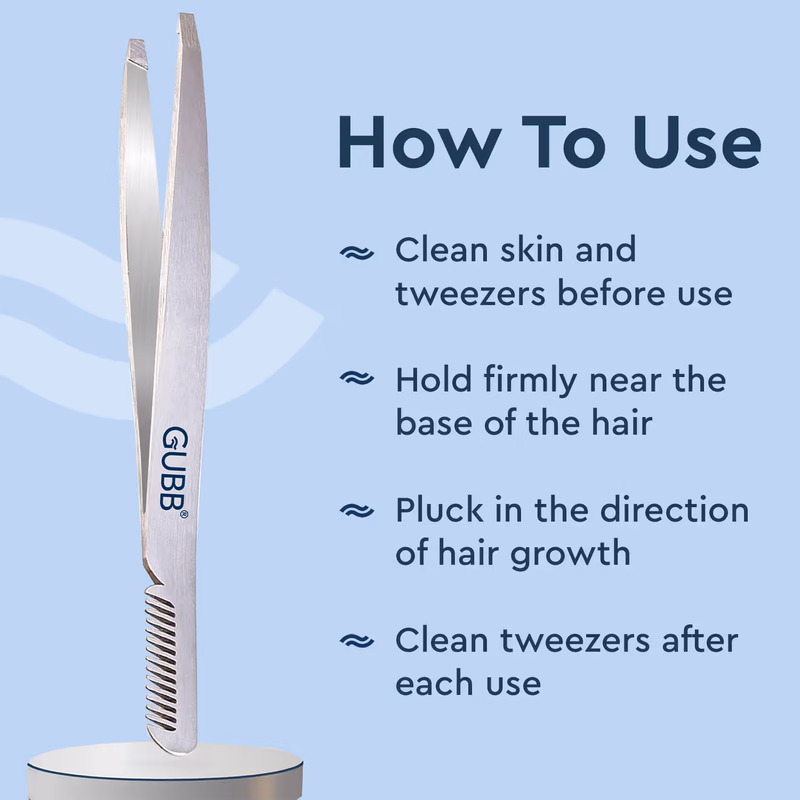 Gubb - Dual Function Tweezer - With Brow Comb