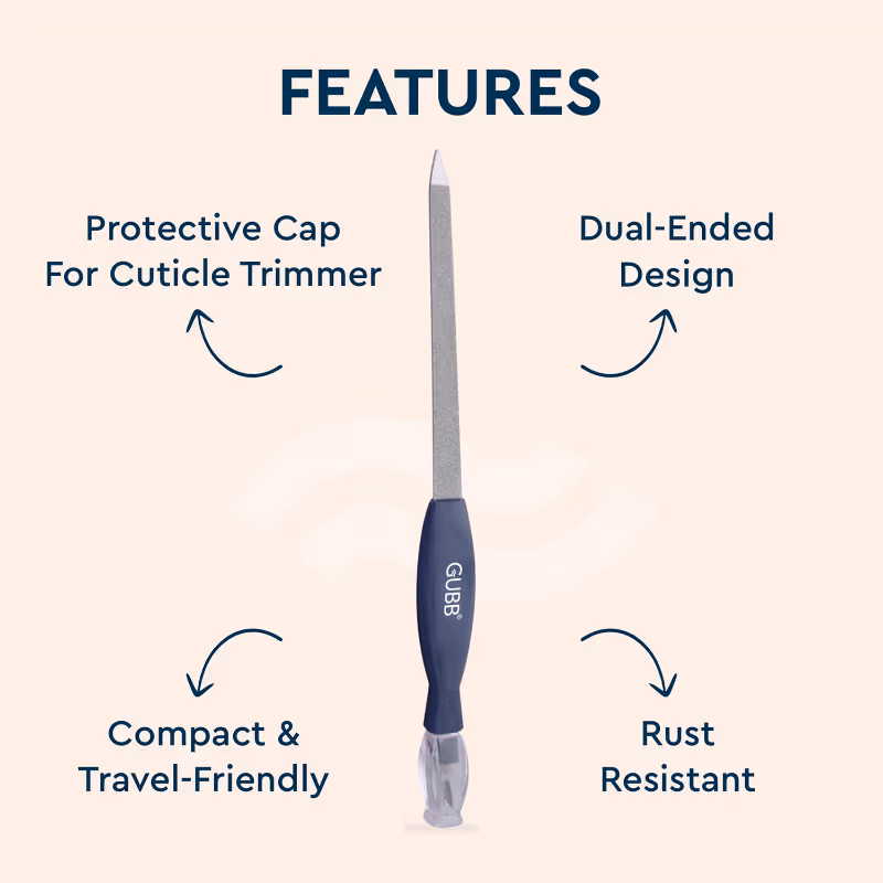 Gubb - Cuticle Trimmer - Nail File Manicure Tool - 2 In 1