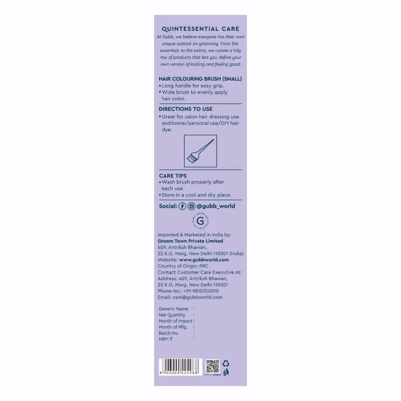 Gubb - Hair Colouring Brush - For Men & Women