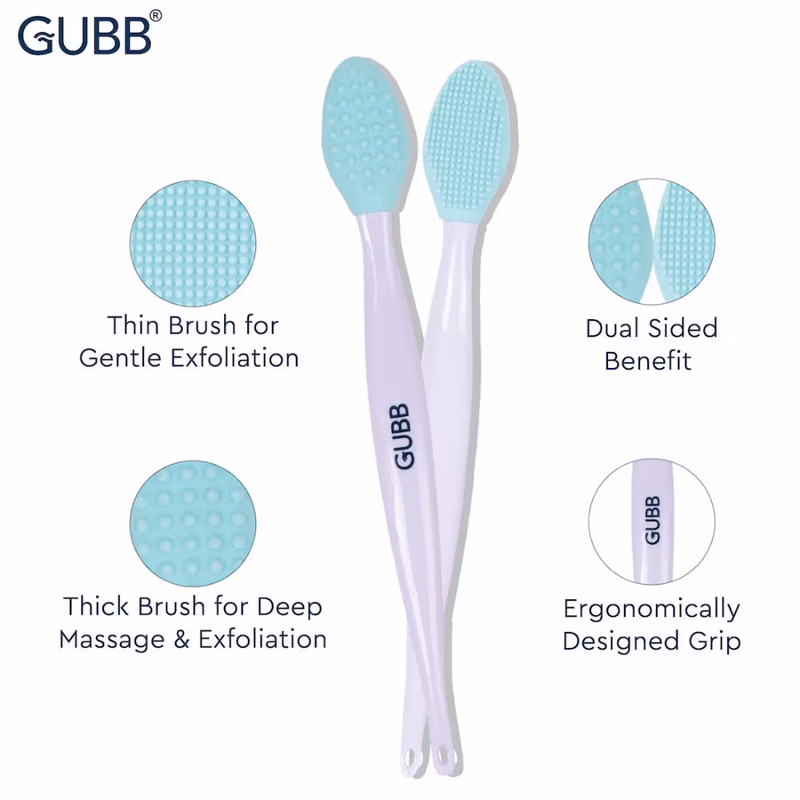 Gubb - Lip Scrubber - For Plump And Healthy Lips - Dual Sided Benefits, Promises Soft & Shiny Lips
