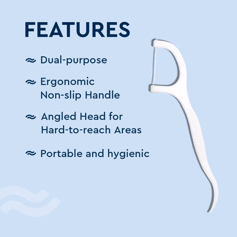 Gubb - Dental Floss Toothpicks - Oral Hygiene Essential with Extra Strong Thread