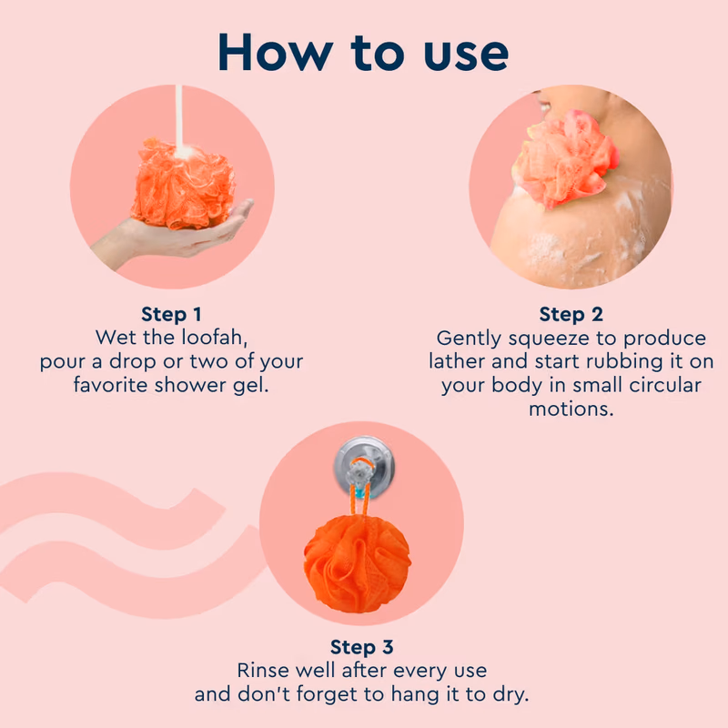 Gubb - Plastic Bath Sponge - Round Loose Loofah