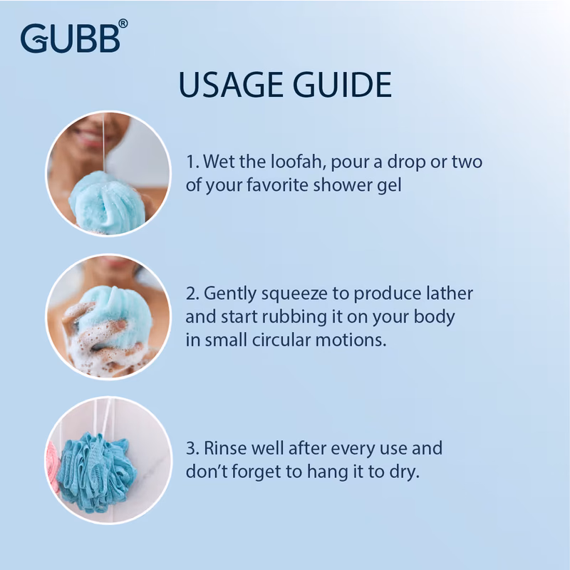 Gubb - Plastic Bath Sponge - Round Loose Loofah-