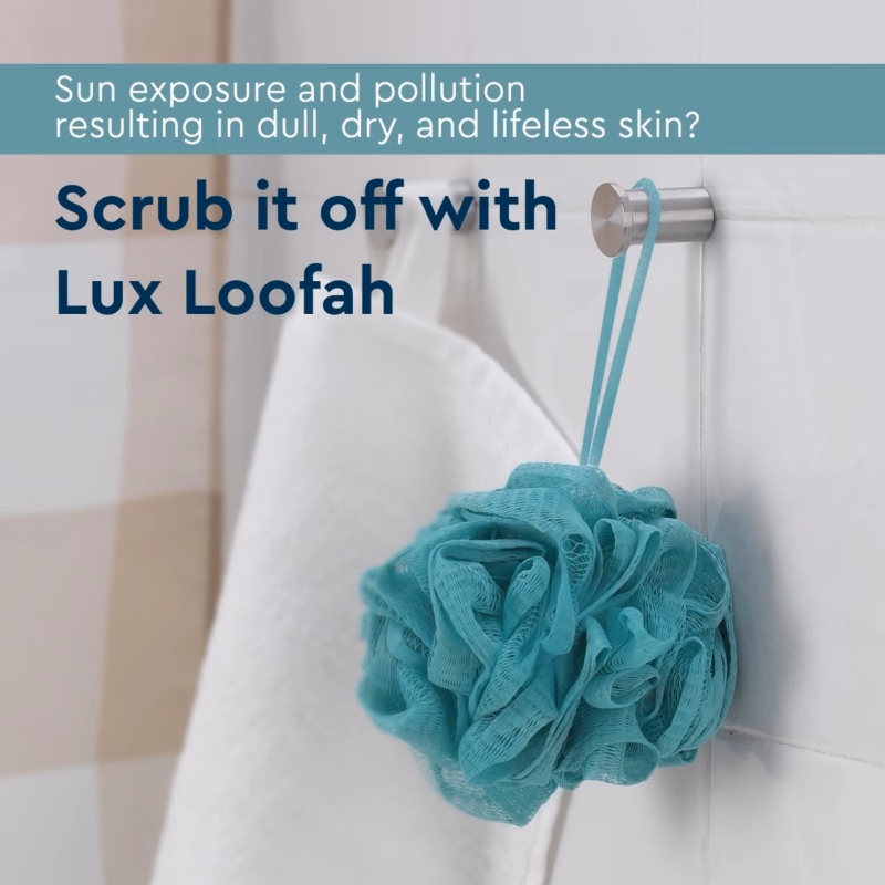 Gubb - Plastic Bath Sponge-Round Loose Loofah-Blue