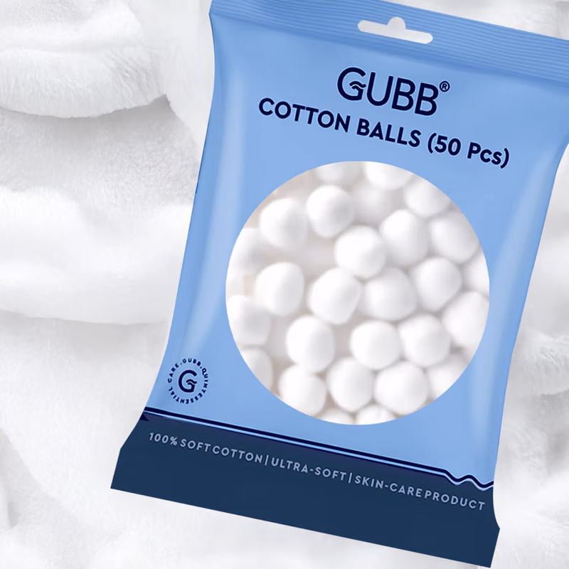 Gubb - Cotton Balls - Hypoallergenic 100% White  For Face Cleansing & Makeup Removal