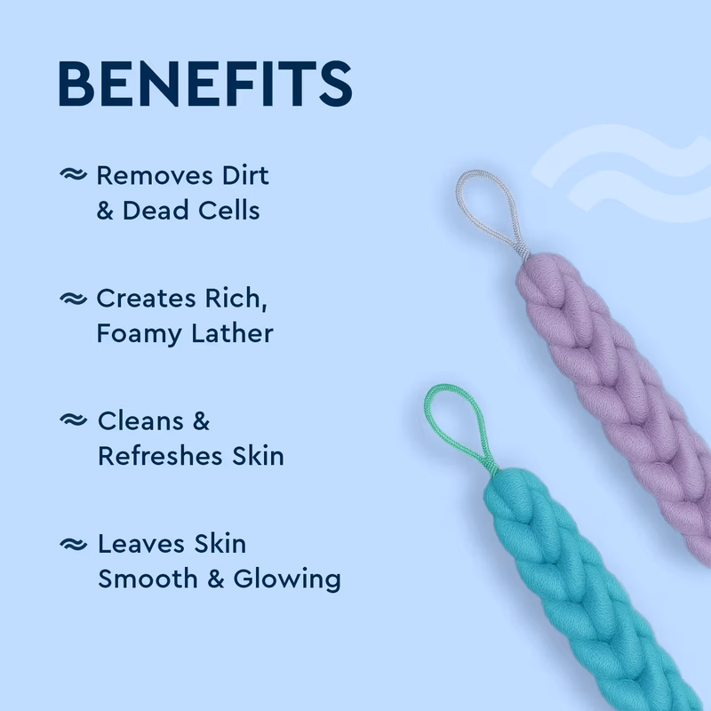 Gubb - Back Scrubber - Rope Loofah-For Bathing For Women & Men