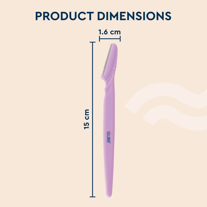 Gubb - Face & Eyebrow Razor - Can Be Used On Upper Lips, Chin, Peach Fuzz,