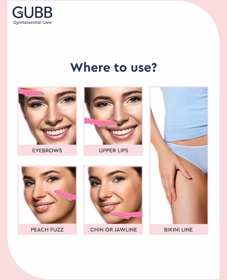 Gubb - Foldable Eyebrow - Facial Hair Remover Razor