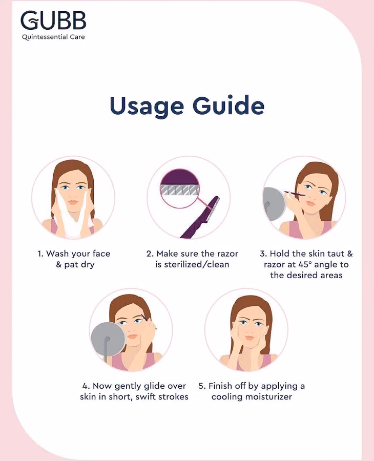 Gubb - Foldable Eyebrow - Facial Hair Remover Razor