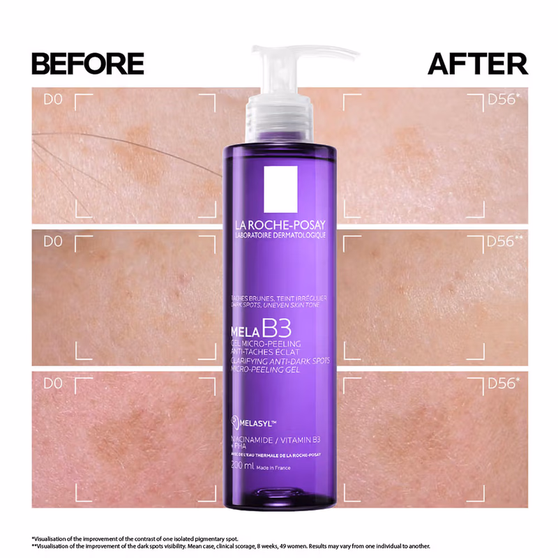 La Roche-Posay - Mela B3 Anti-Dark Spot - Face Wash, Cleanser - with Melasyl & Niacinamide for pigmented skin