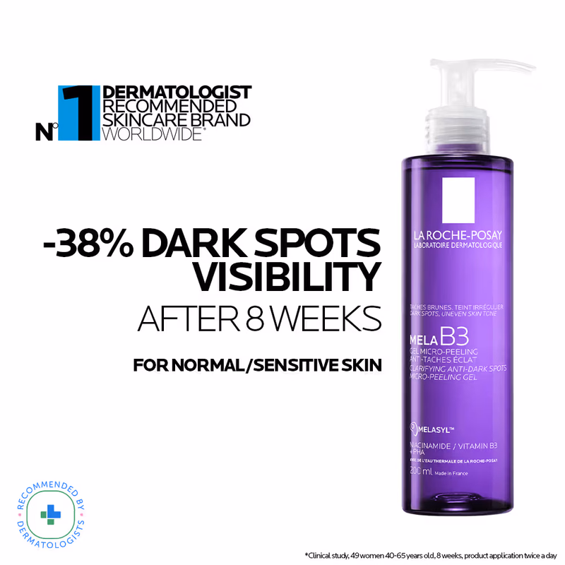 La Roche-Posay - Mela B3 Anti-Dark Spot - Face Wash, Cleanser - with Melasyl & Niacinamide for pigmented skin