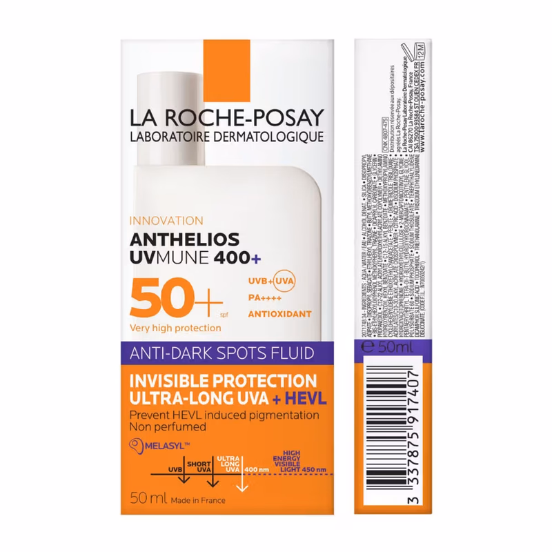 La Roche-Posay - Anthelios UVMUNE400 - Anti-Dark Spot Fluid SPF50+ Sunscreen with Melasyl for pigmented skin