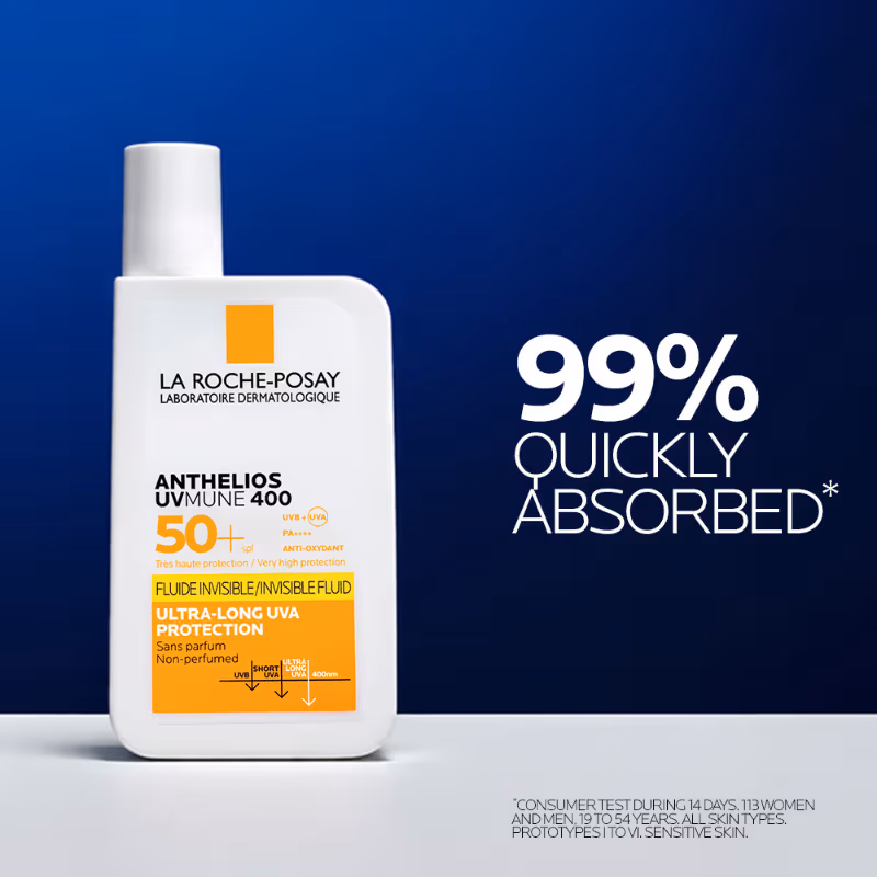 La Roche-Posay - Anthelios UVMUNE400 - Invisible Fluid SPF50+ Ultra-light Sunscreen for Sensitive Skin