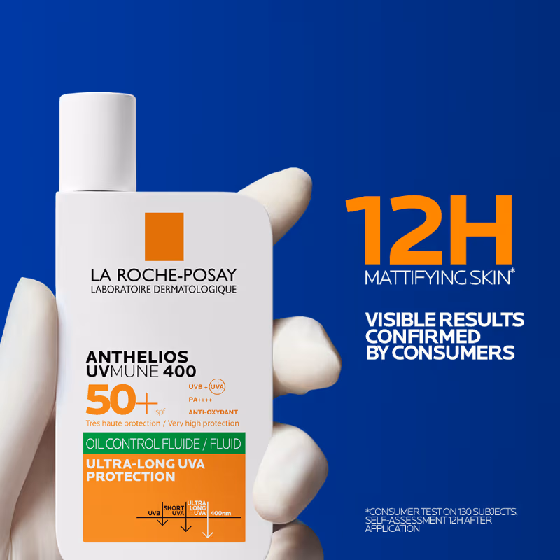 La Roche-Posay - Anthelios UVMUNE400 - Oil Control SPF50+, Mattifying Sunscreen for Oily Skin.