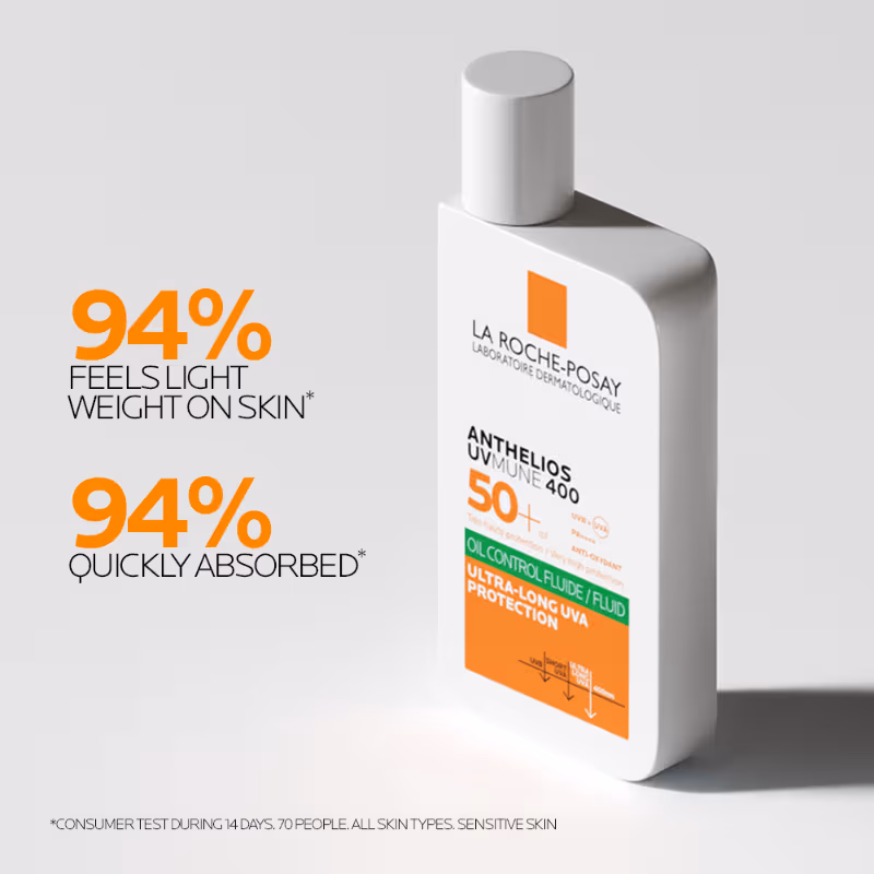 La Roche-Posay - Anthelios UVMUNE400 - Oil Control SPF50+, Mattifying Sunscreen for Oily Skin.