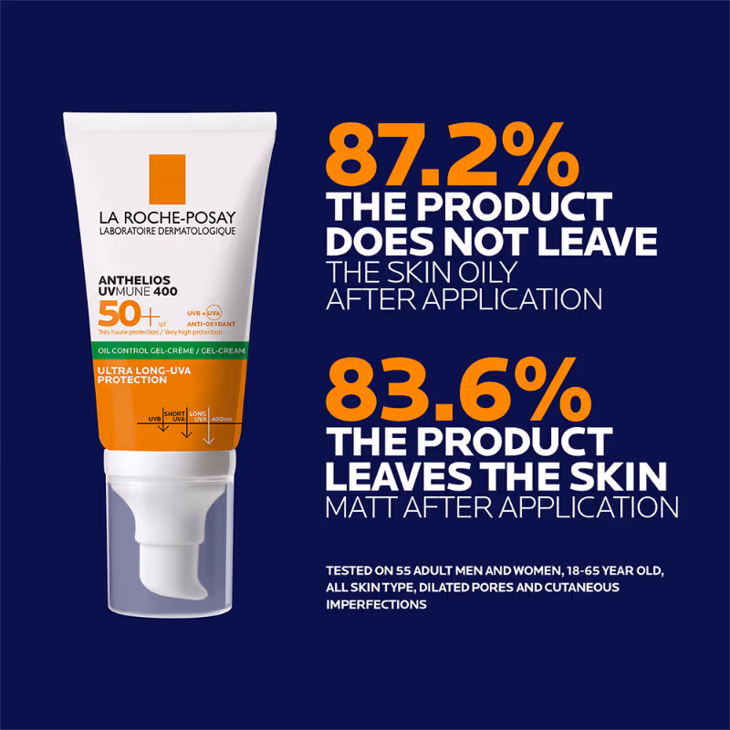 La Roche-Posay - Anthelios UVMUNE400 - Oil Control Gel Cream SPF50+, Sunscreen For Oily, Acne-Prone Skin