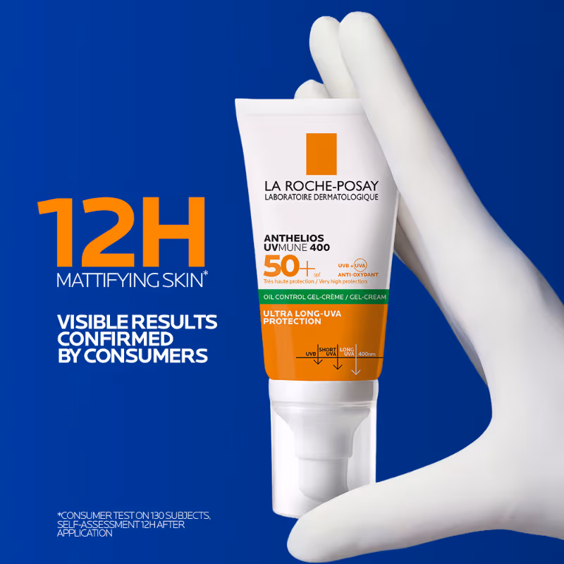La Roche-Posay - Anthelios UVMUNE400 - Oil Control Gel Cream SPF50+, Sunscreen For Oily, Acne-Prone Skin