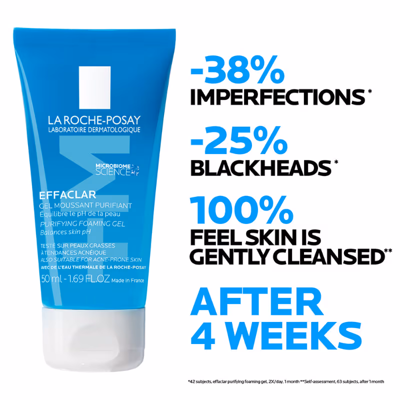 La Roche-Posay - Effaclar Purifying Anti-Acne - Gel Face wash, - Gentle Cleanser for Oily, Acne Prone skin
