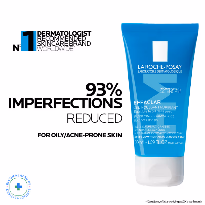 La Roche-Posay - Effaclar Purifying Anti-Acne - Gel Face wash, - Gentle Cleanser for Oily, Acne Prone skin