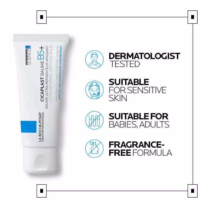 La Roche-Posay - Cicaplast Baume B5+ Repair Moisturizer Balm, - Soothing cream for Dry, Sensitive Skin