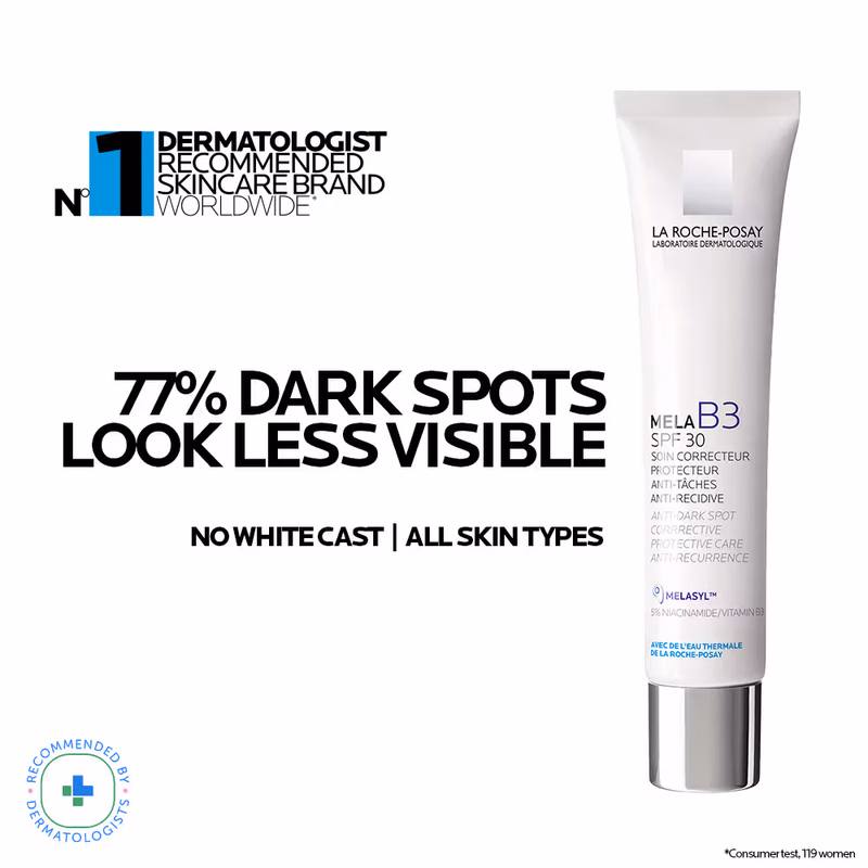 La Roche-Posay - Mela B3 SPF30, - Anti-Dark Spots Moisturiser & Broad-Spectrum Sunscreen with Melasyl
