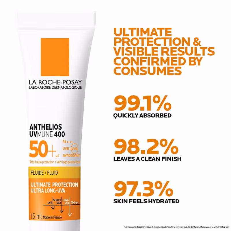 La Roche-Posay - Anthelios UVMUNE400 - Invisible Fluid SPF50+ Ultra-light Sunscreen for Sensitive Skin