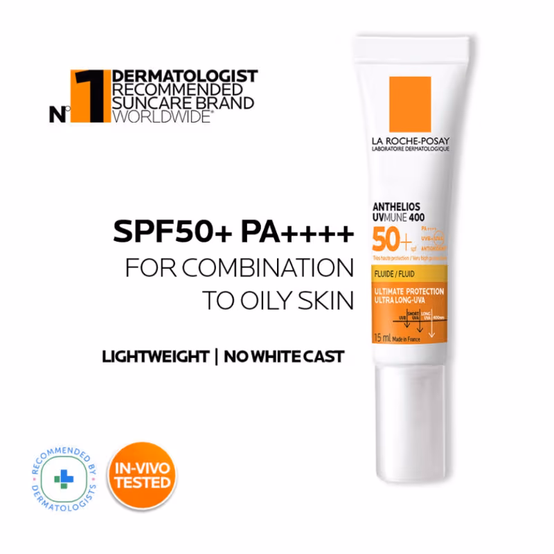 La Roche-Posay - Anthelios UVMUNE400 - Invisible Fluid SPF50+ Ultra-light Sunscreen for Sensitive Skin