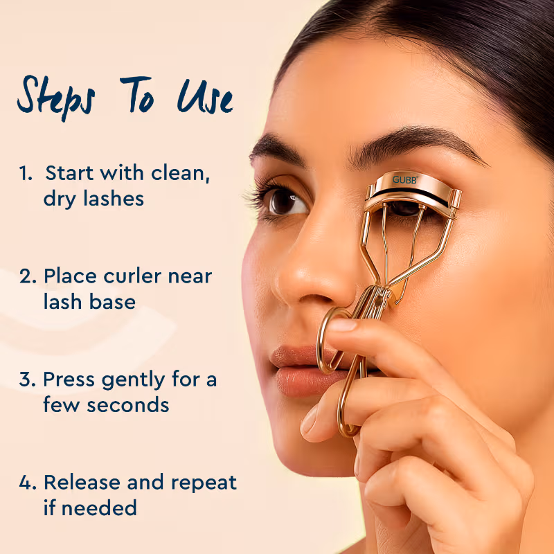 Gubb - Eyelash Curler - For Women, Eye Makeup Tool - Gold