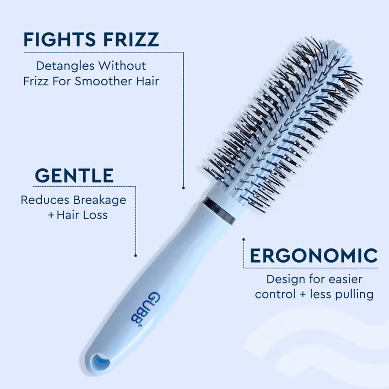 Gubb - Santorini Hues - Grooming Combo - (Round Hair Brush + Hair Comb)