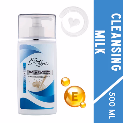 Skin Secrets - Deep Cleansing Milk - with Vitamin E Oil for - Gentle, Cleansed, Soft Skin