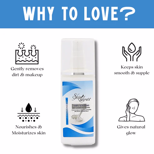 Skin Secrets - Deep Cleansing Milk - with Vitamin E Oil for - Gentle, Cleansed, Soft Skin