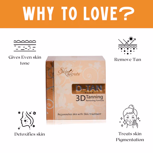 Skin Secrets - De-Tan Pack - with Saffron Extract for Instant Tan Removal