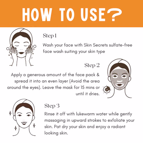 Skin Secrets - De-Tan Pack - with Saffron Extract for Instant Tan Removal