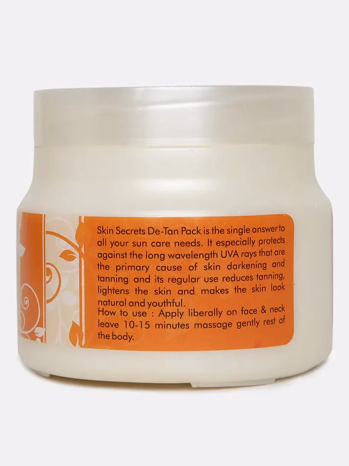 Skin Secrets - De-Tan Pack - with Saffron Extract for Instant Tan Removal