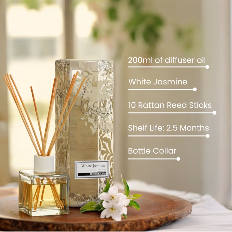 Rosemoore - White Jasmine - Scented  Reed Diffuser