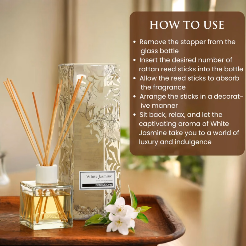 Rosemoore - White Jasmine - Scented  Reed Diffuser