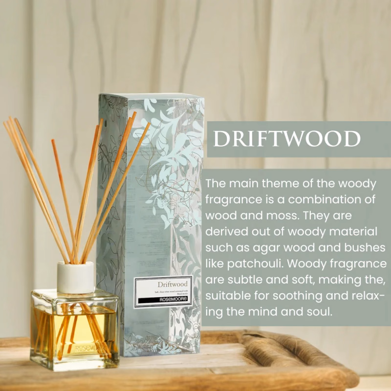 Rosemoore - Driftwood - Scented  Reed Diffuser